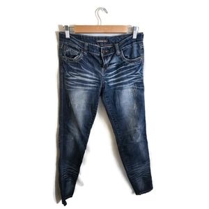 UNDERGROUND SOUL Juniors Blue & White Grunge Distressed Stretchy Skinny Jeans 5